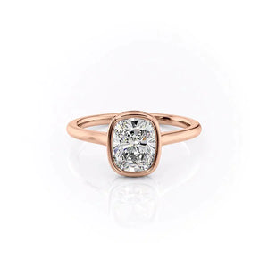 The Charlotte Set With A 4.5 Carat Elongated Cushion Moissanite