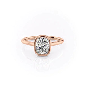 The Charlotte Set With A Elongated Cushion Moissanite