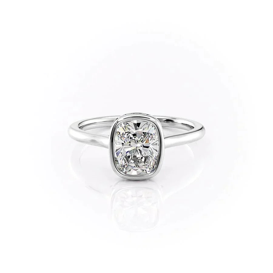 The Charlotte Set With A Elongated Cushion Moissanite