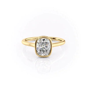 The Charlotte Set With A 1.5 Carat Elongated Cushion Moissanite
