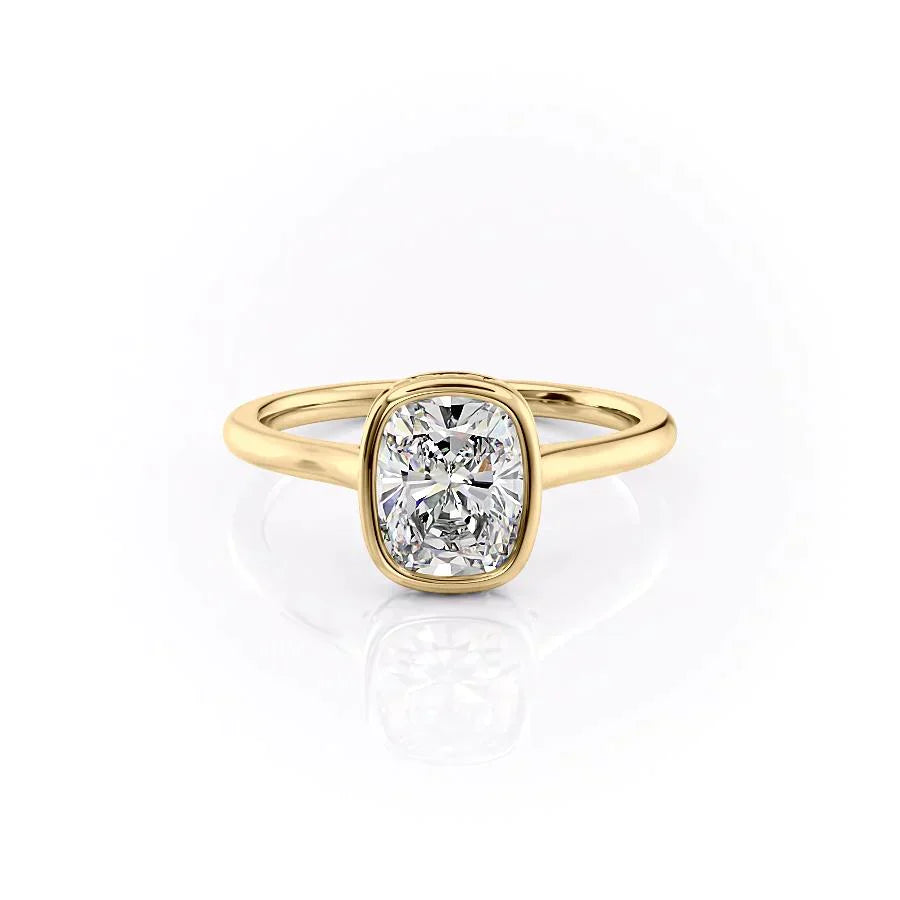 The Charlotte Set With A 3 Carat Elongated Cushion Lab Diamond
