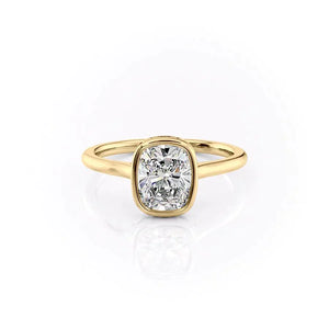 The Charlotte Set With A Elongated Cushion Moissanite