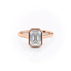 The Charlotte Set With A 1.5 Carat Emerald Moissanite