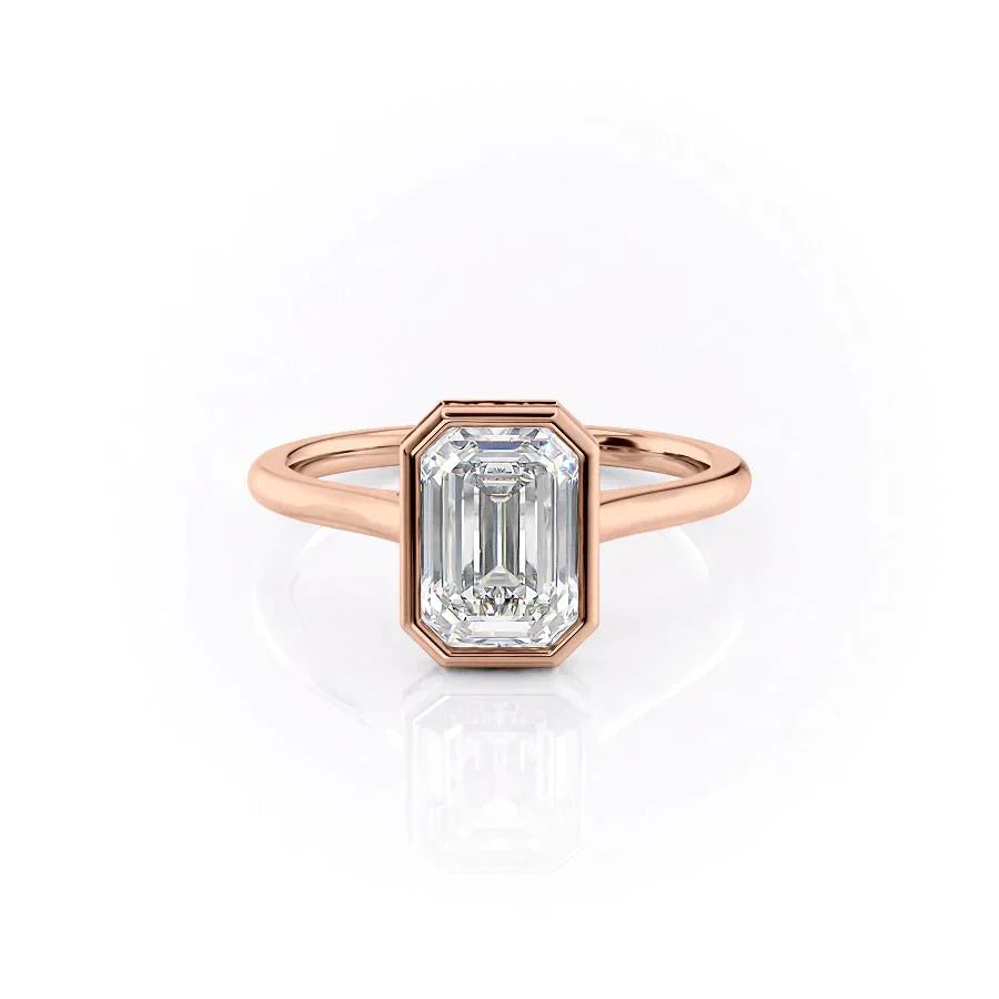 The Charlotte Set With A 4.5 Carat Emerald Moissanite
