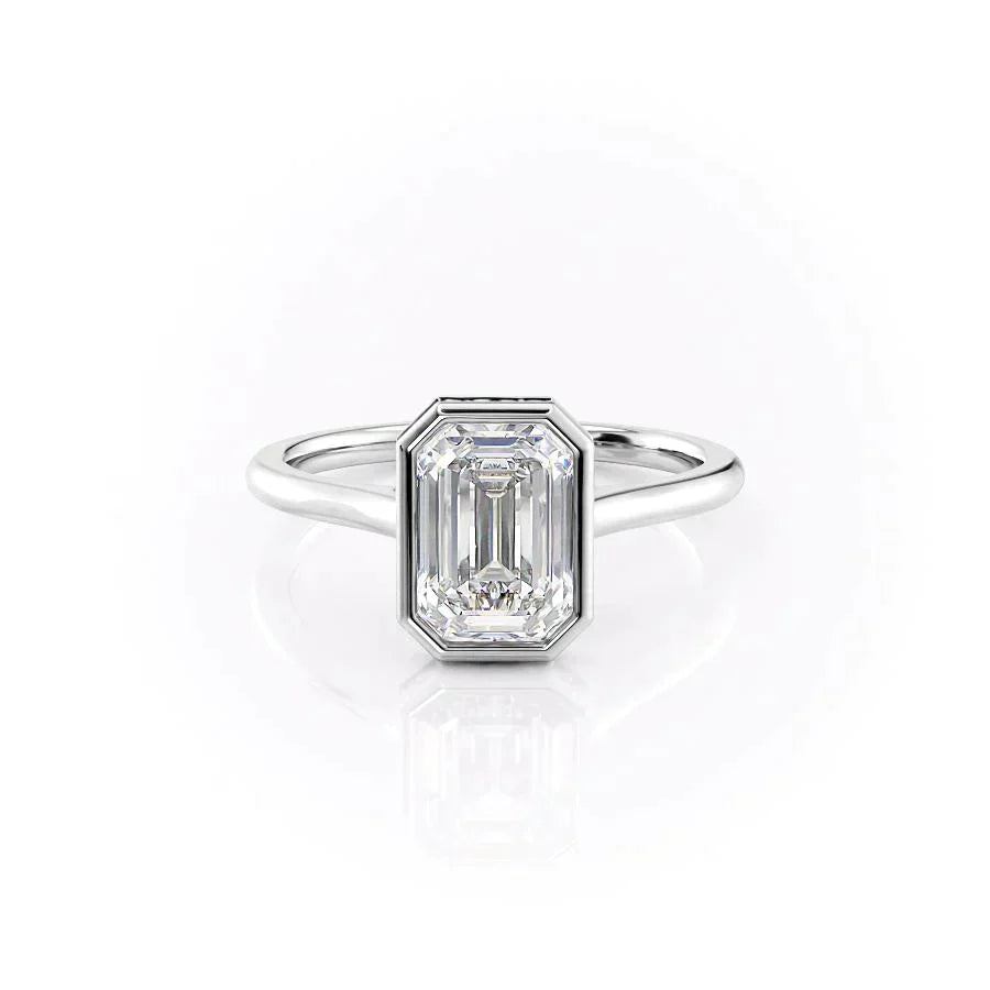 The Charlotte Set With A 2 Carat Emerald Lab Diamond