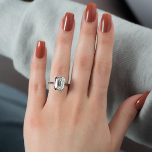 The Charlotte Set With A 1 Carat Emerald Lab Diamond