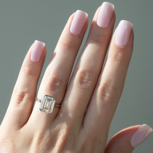 The Charlotte Set With A 1 Carat Emerald Lab Diamond