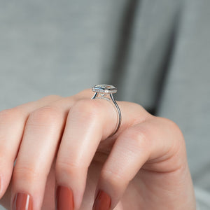 The Charlotte Set With A 1 Carat Emerald Lab Diamond