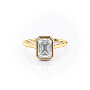 The Charlotte Set With A 4.5 Carat Emerald Moissanite