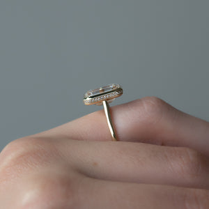 The Charlotte Set With A 1 Carat Emerald Lab Diamond