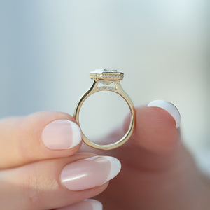 The Charlotte Set With A 1 Carat Emerald Lab Diamond