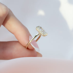 The Charlotte Set With A 1 Carat Emerald Lab Diamond