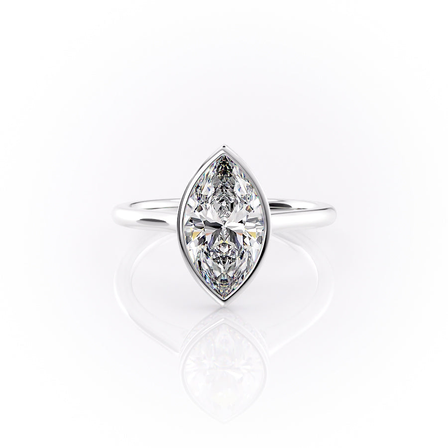 The Charlotte Set With A 3.5 Carat Marquise Moissanite