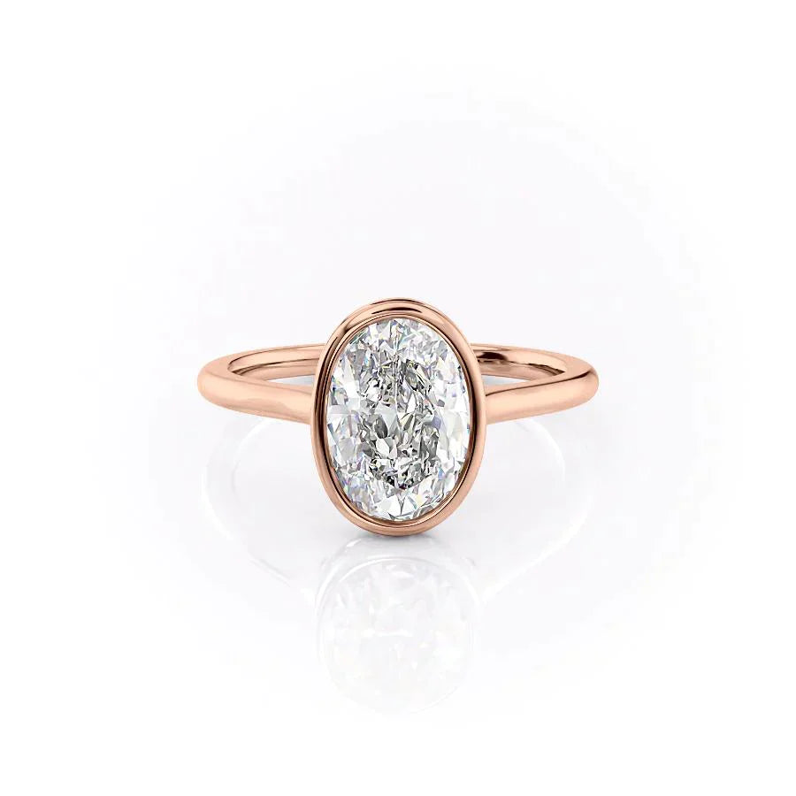 The Charlotte Set With A 3.5 Carat Oval Moissanite