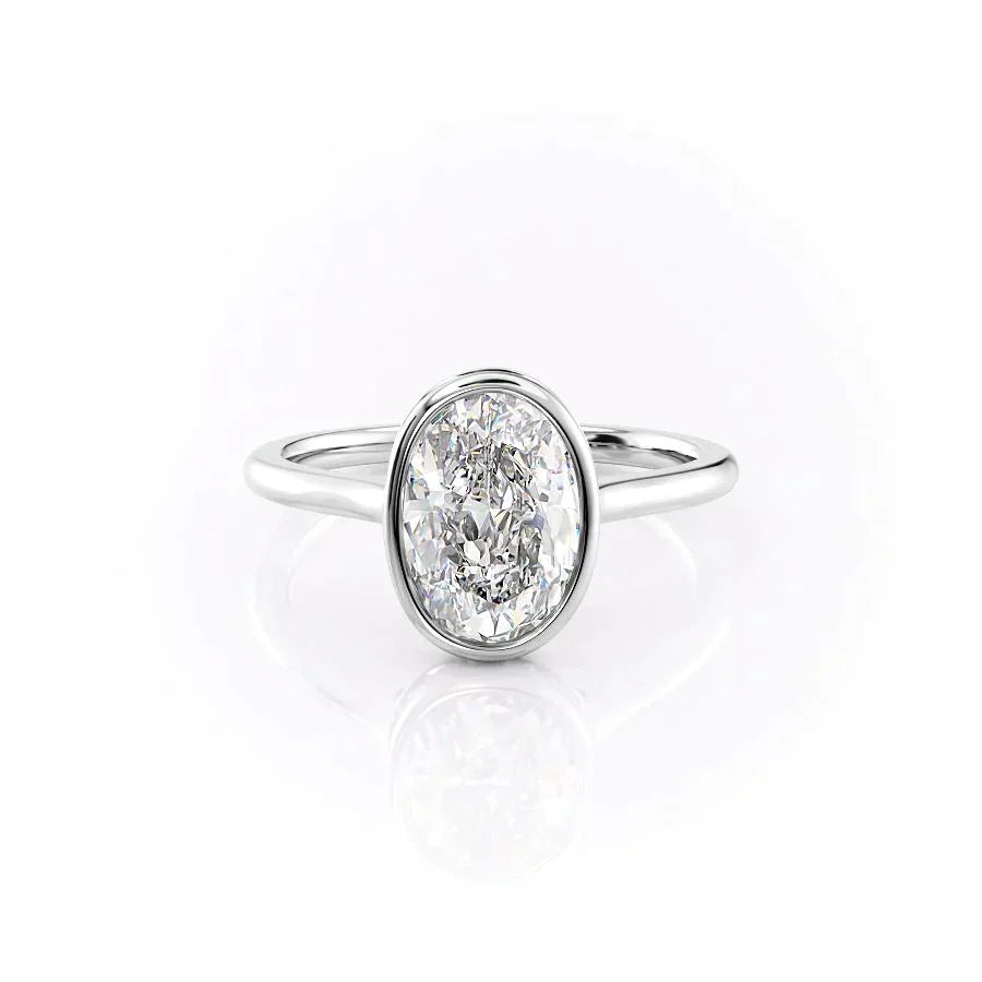 The Charlotte Set With A 2.5 Carat Oval Lab Diamond