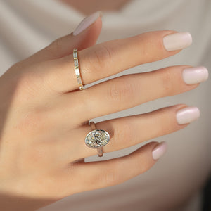 The Charlotte Set With A 1 Carat Oval Lab Diamond