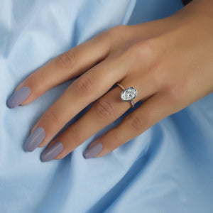 The Charlotte Set With A 1 Carat Oval Lab Diamond