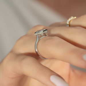 The Charlotte Set With A 1 Carat Oval Lab Diamond