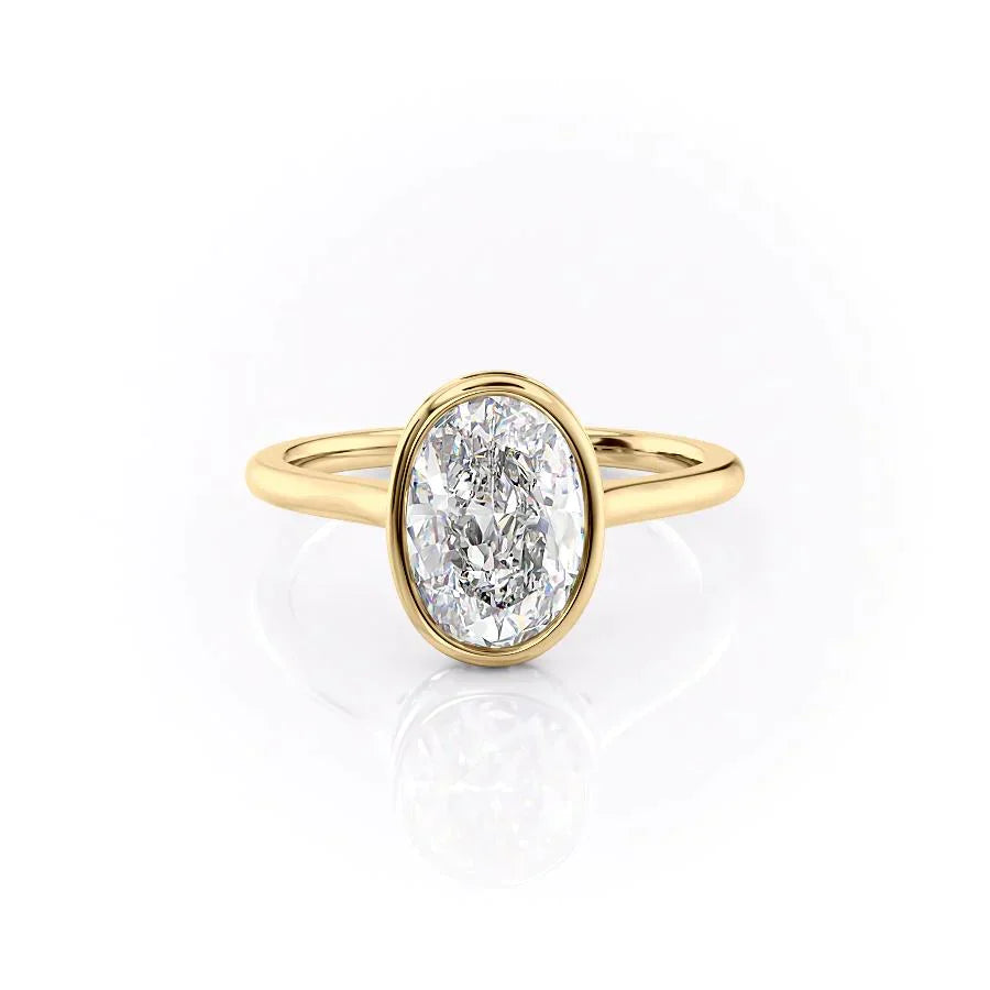 The Charlotte Set With A 1 Carat Oval Lab Diamond