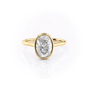 The Charlotte Set With A 3 Carat Oval Lab Diamond