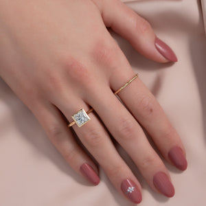 The Charlotte Set With A 2 Carat Princess Lab Diamond