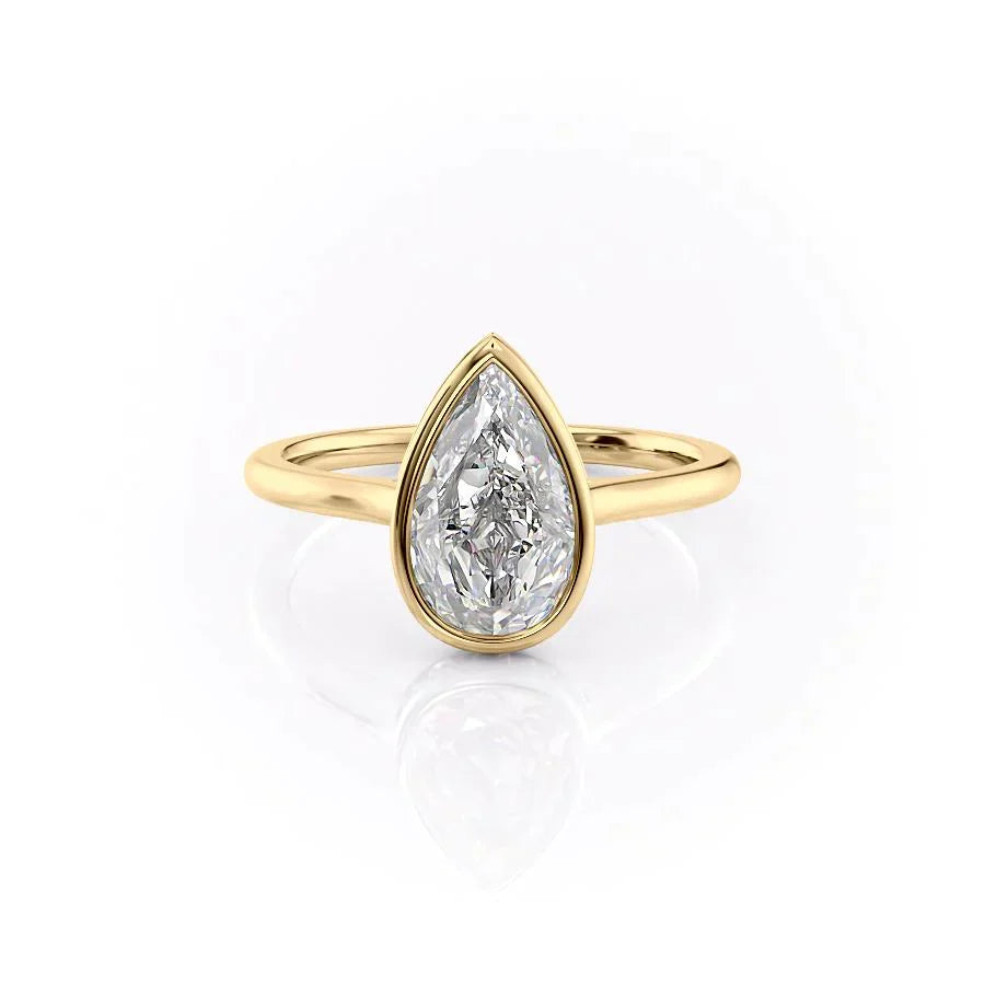 The Charlotte Set With A 2.5 Carat Pear Moissanite