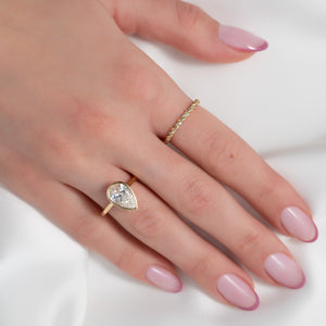 The Charlotte Set With A 2 Carat Pear Lab Diamond