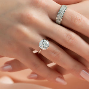 The Charlotte Set With A 1 Carat Round Lab Diamond