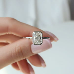 The Charlotte Set With A 2 Carat Radiant Lab Diamond