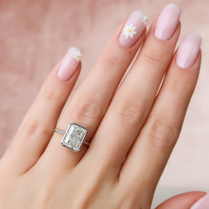 The Charlotte Set With A 2 Carat Radiant Lab Diamond