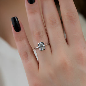 The Charlotte Set With A 2 Carat Radiant Lab Diamond
