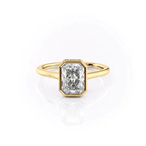 The Charlotte Set With A 2.5 Carat Radiant Lab Diamond