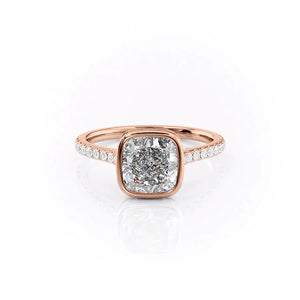 The Pave Charlotte Set With A 2 Carat Cushion Lab Diamond
