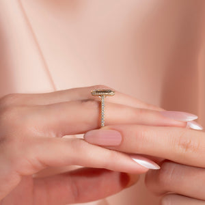 The Pave Charlotte Set With A 2 Carat Elongated Cushion Lab Diamond