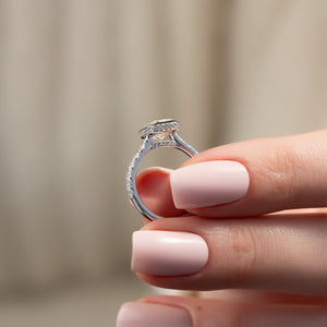 The Pave Charlotte Set With A 2 Carat Emerald Lab Diamond