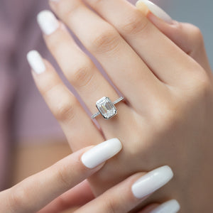 The Pave Charlotte Set With A 2 Carat Emerald Lab Diamond