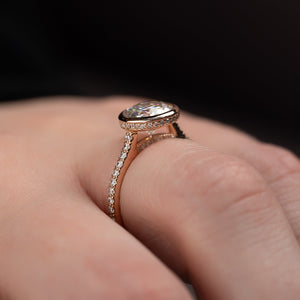 The Pave Charlotte Set With A 3 Carat Round Lab Diamond
