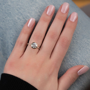 The Pave Charlotte Set With A 3 Carat Round Lab Diamond