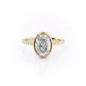 The Pave Charlotte Set With A 4.5 Carat Oval Moissanite