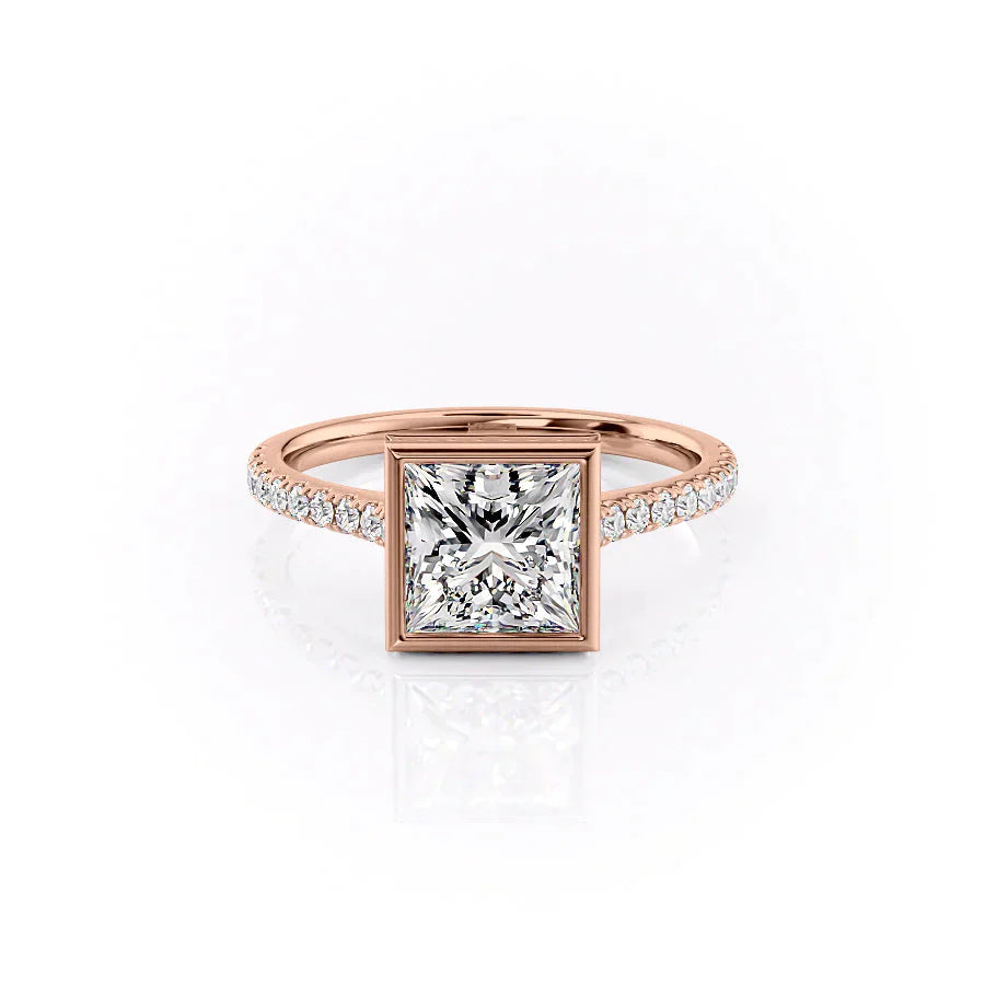 The Pave Charlotte Set With A 2 Carat Princess Moissanite