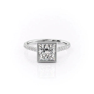The Pave Charlotte Set With A 2.5 Carat Princess Lab Diamond