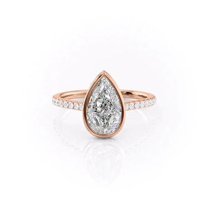 The Pave Charlotte Set With A 3 Carat Pear Moissanite