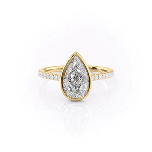The Pave Charlotte Set With A 5 Carat Pear Moissanite