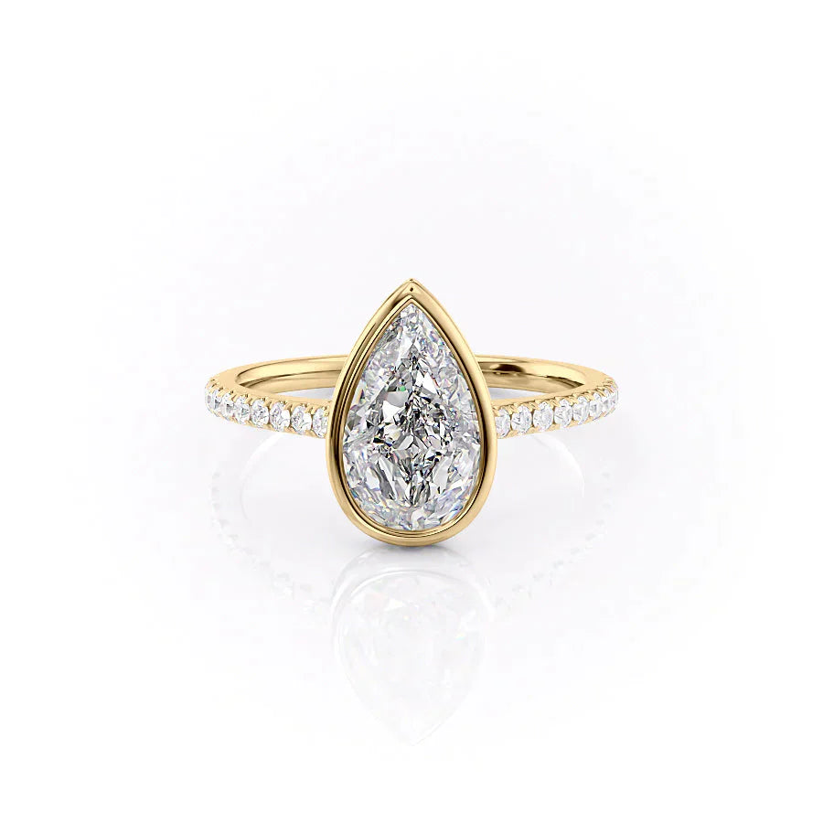 The Pave Charlotte Set With A 5 Carat Pear Moissanite
