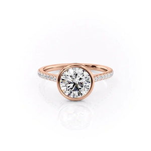 The Pave Charlotte Set With A 5 Carat Round Moissanite