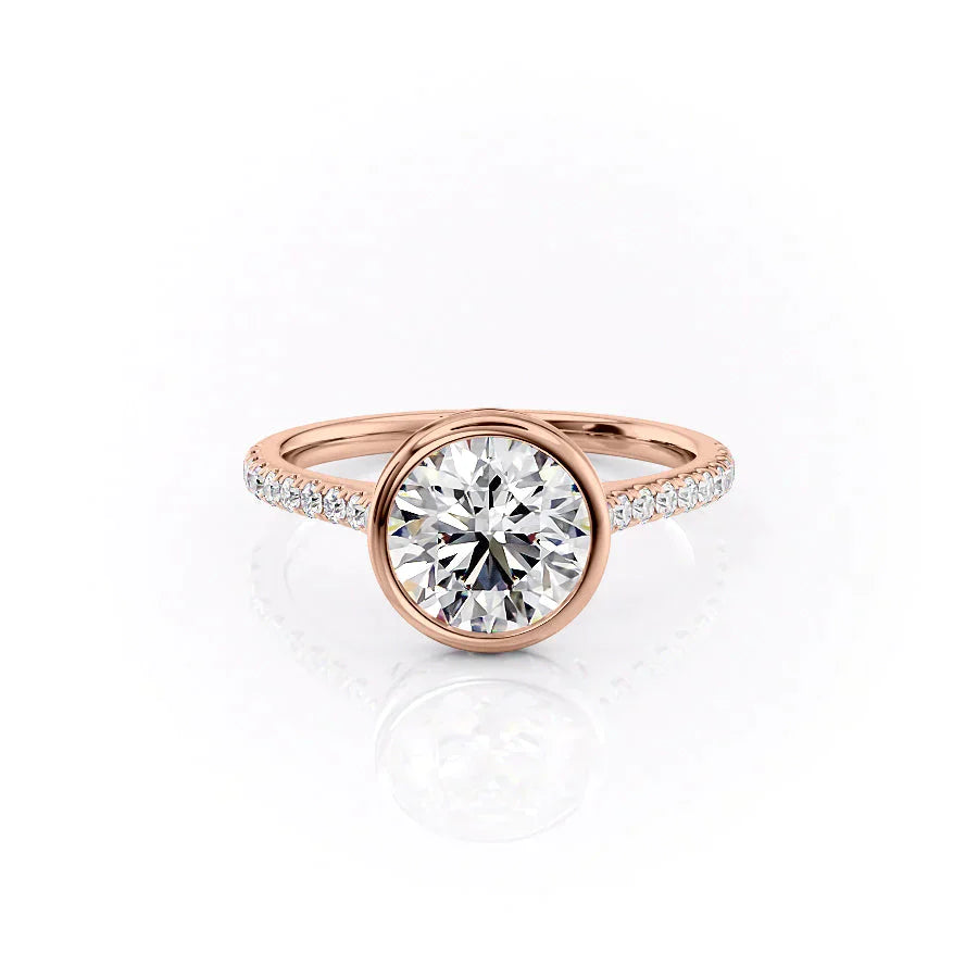 The Pave Charlotte Set With A 1 Carat Round Moissanite