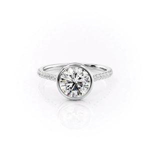 The Pave Charlotte Set With A Round Moissanite