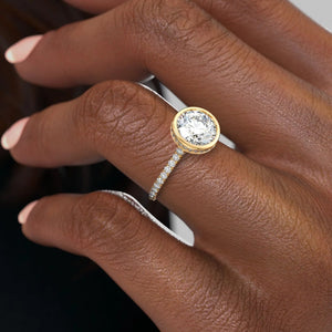 The Pave Charlotte Set With A 2 Carat Round Lab Diamond