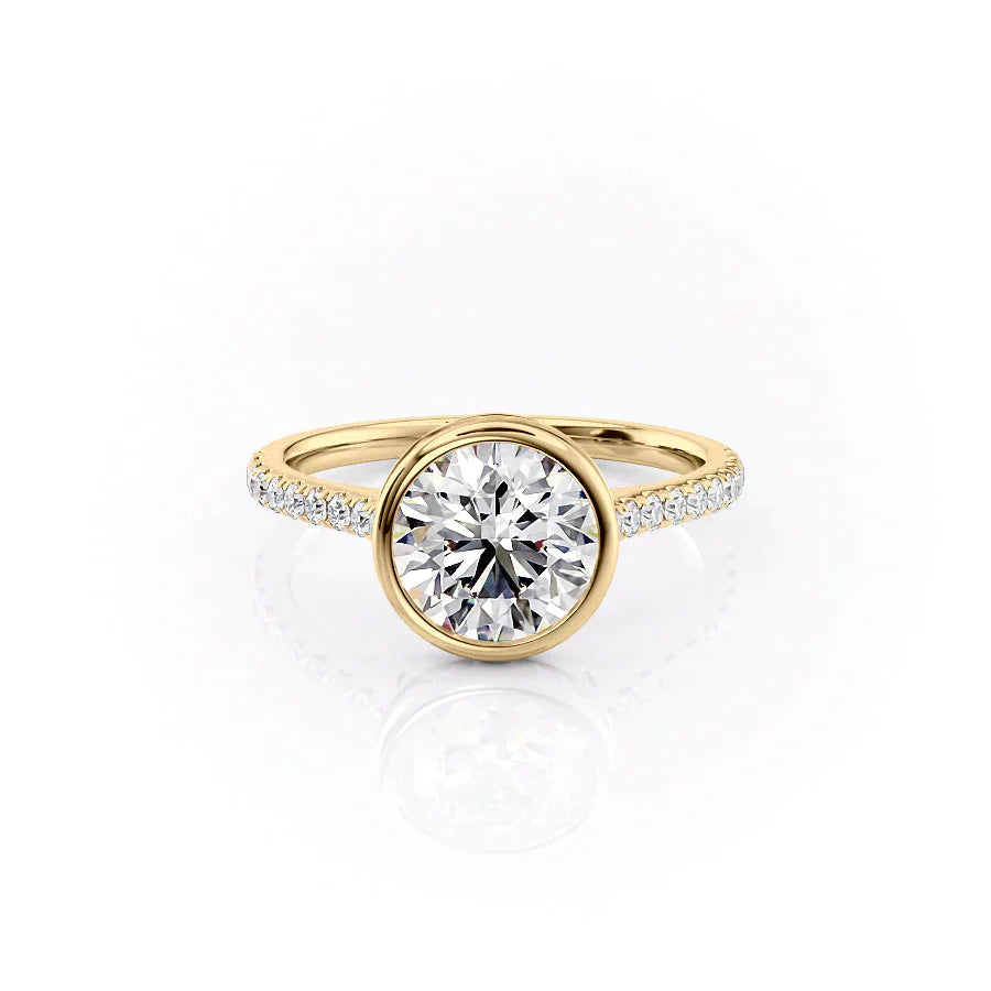 The Pave Charlotte Set With A 2.5 Carat Round Lab Diamond