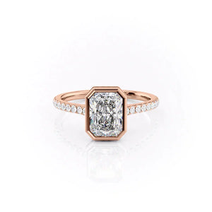 The Pave Charlotte Set With A 3.5 Carat Radiant Moissanite